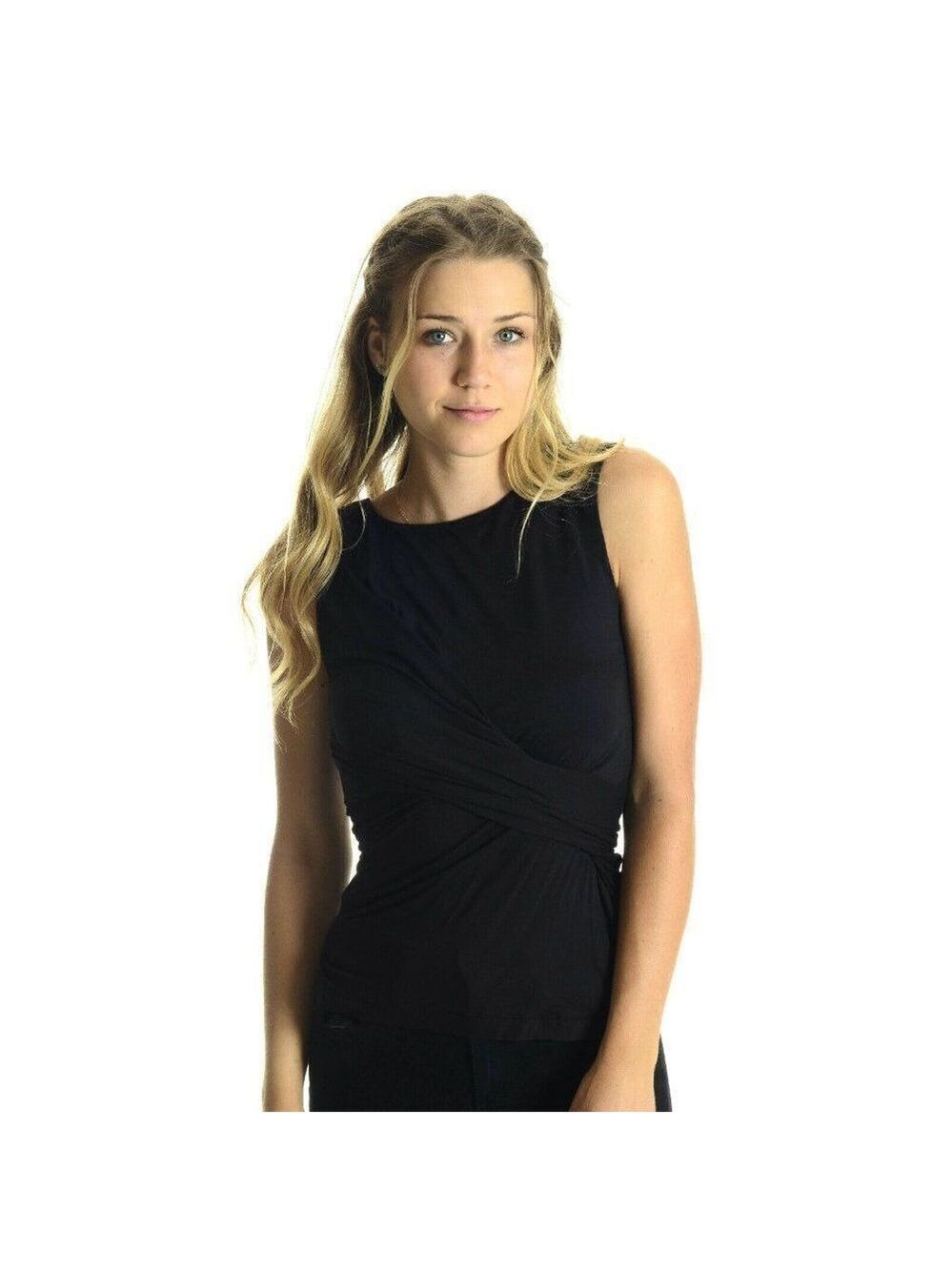 NEW Free People/We the free Black Knit Love Me High Neck Tank Top